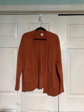 a new day Open-Front Cardigan Sweater - Rust Orange